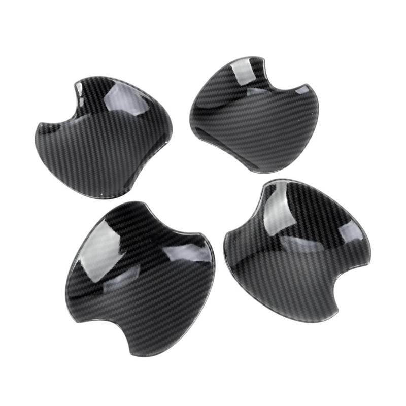 CNMNDE, Passend for Toyota, Raize 2020 2021 Kohlefaser-Auto-Außenseitentürgriff Schüsselschalen-Abdeckung Zierschutz-Formteil-Overlay-Zubehör Griffschalen-Dekorationsaufkleber(Carbon Fiber Color) von CNMNDE