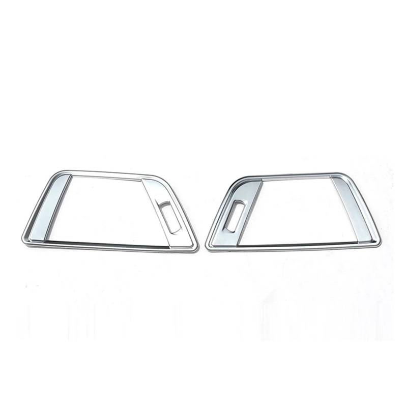 CNMNDE 2-teilige seitliche AC-Entlüftungsabdeckung for das Auto, passend for Rahmenaufkleber der 3er-Serie F30 2013–2018 Fahrzeug-Klimaanlagen-Entlüftungsblende(Silver) von CNMNDE