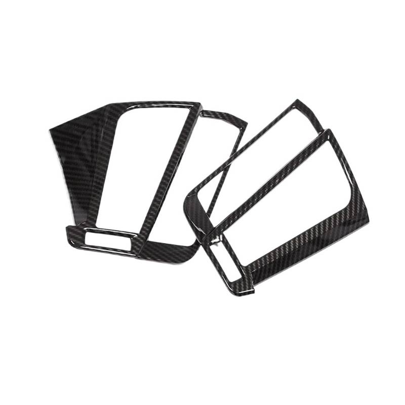 CNMNDE Aufkleber for die Abdeckung der Lüftungsrahmenabdeckung for die Autoklimaanlage mit zwei Seiten, passend for X5 F15 X6 F16 2014–2018, Autozubehör Fahrzeug-Klimaanlagen-Entlüftungsblende(Carbon von CNMNDE