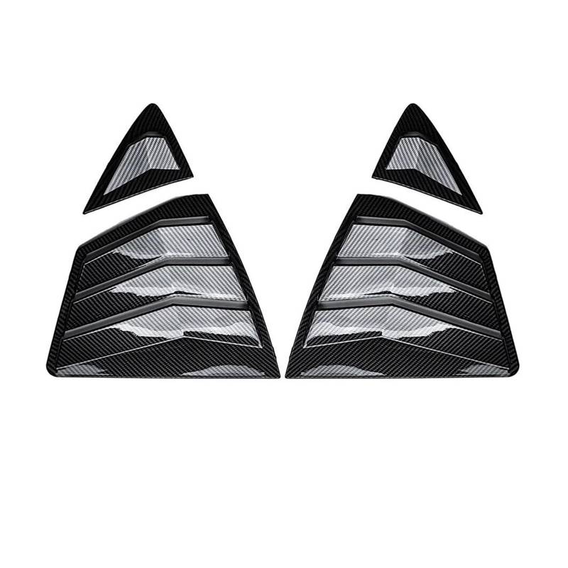 CNMNDE Auto Heckklappe Seitenfenster Rollladenabdeckung Zieraufkleber, passend for Toyota, Camry Sedan 2024 Entlüftungsschaufel ABS Zubehör Auto Heckscheibenschutzdeckel(Carbon) von CNMNDE