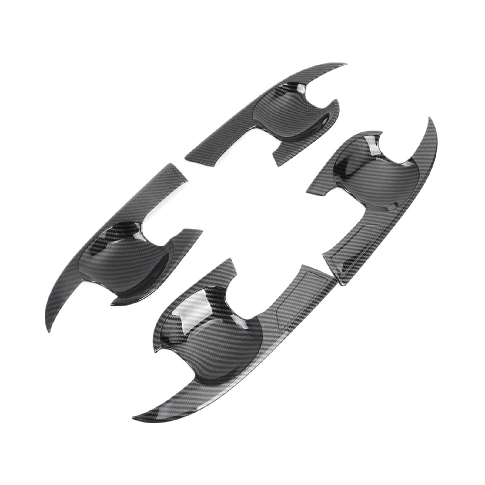 CNMNDE Auto-Seitentürgriff-Schüssel-Abdeckungsverkleidung, passend for Toyota, Corolla Limousine 2019–2023, Kohlefaser-Außenzubehörbecher Griffschalen-Dekorationsaufkleber(Carbon Fiber Color) von CNMNDE