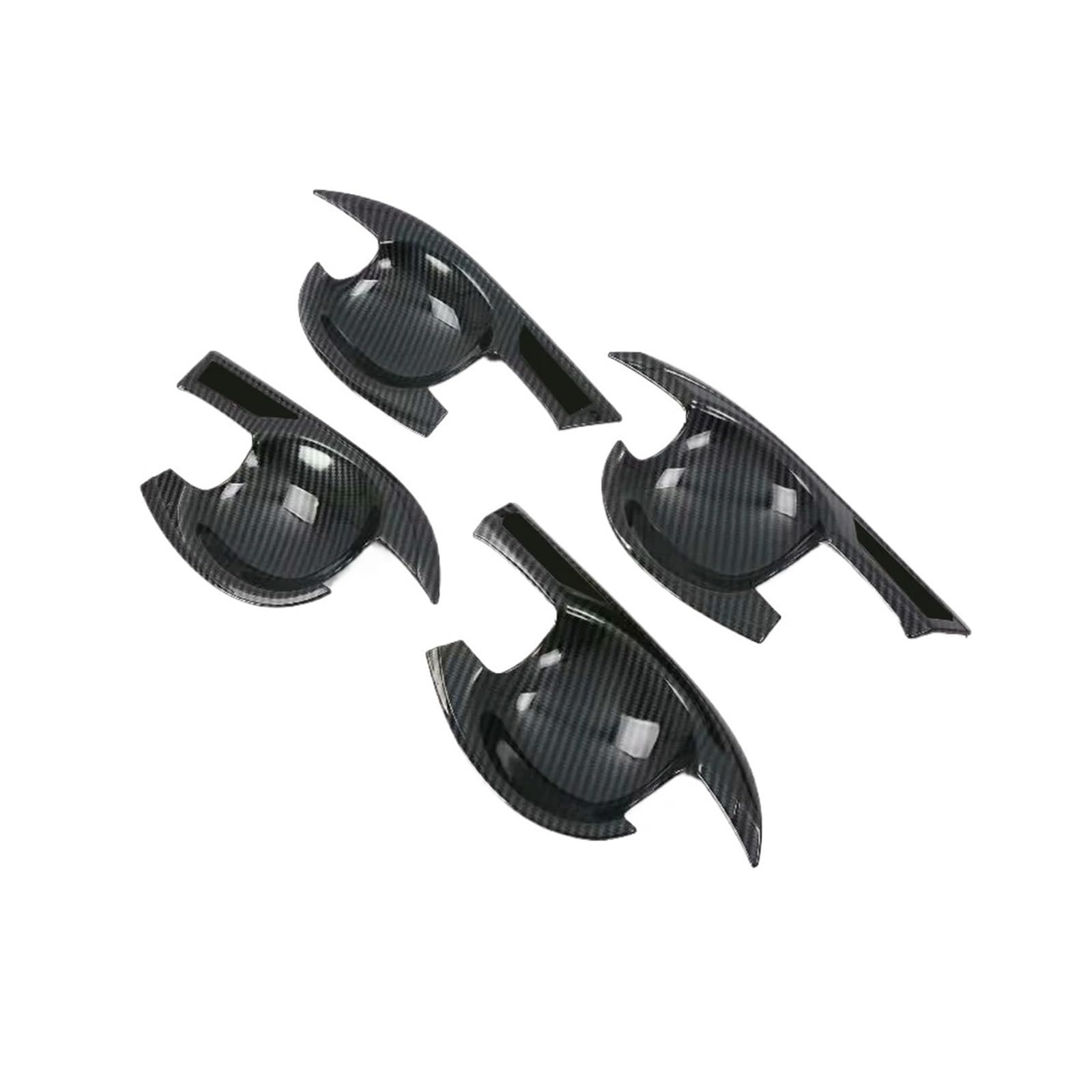 CNMNDE Auto-Seitentürgriff-Schüssel-Cup-Abdeckungsverkleidung, passend for Nissan, Altima 2019–2024, Kohlefaser-Außenzubehör Griffschalen-Dekorationsaufkleber(Carbon Fiber Color) von CNMNDE
