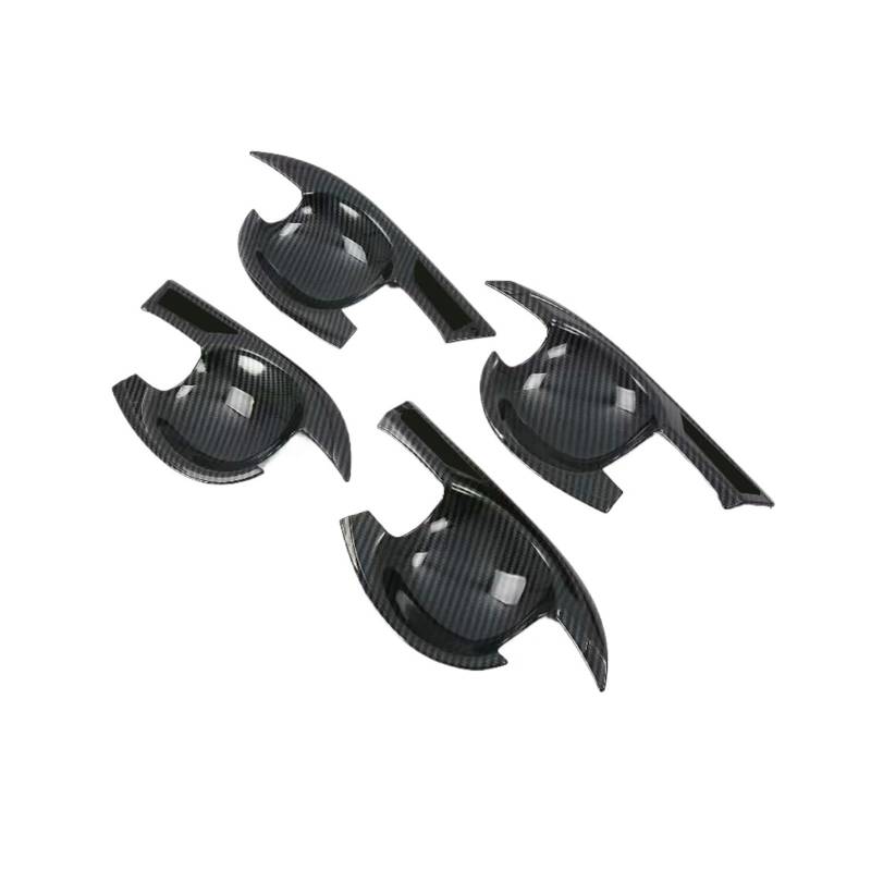 CNMNDE Auto-Seitentürgriff-Schüssel-Cup-Abdeckungsverkleidung, passend for Nissan, Altima 2019–2024, Kohlefaser-Außenzubehör Griffschalen-Dekorationsaufkleber(Carbon Fiber Color) von CNMNDE