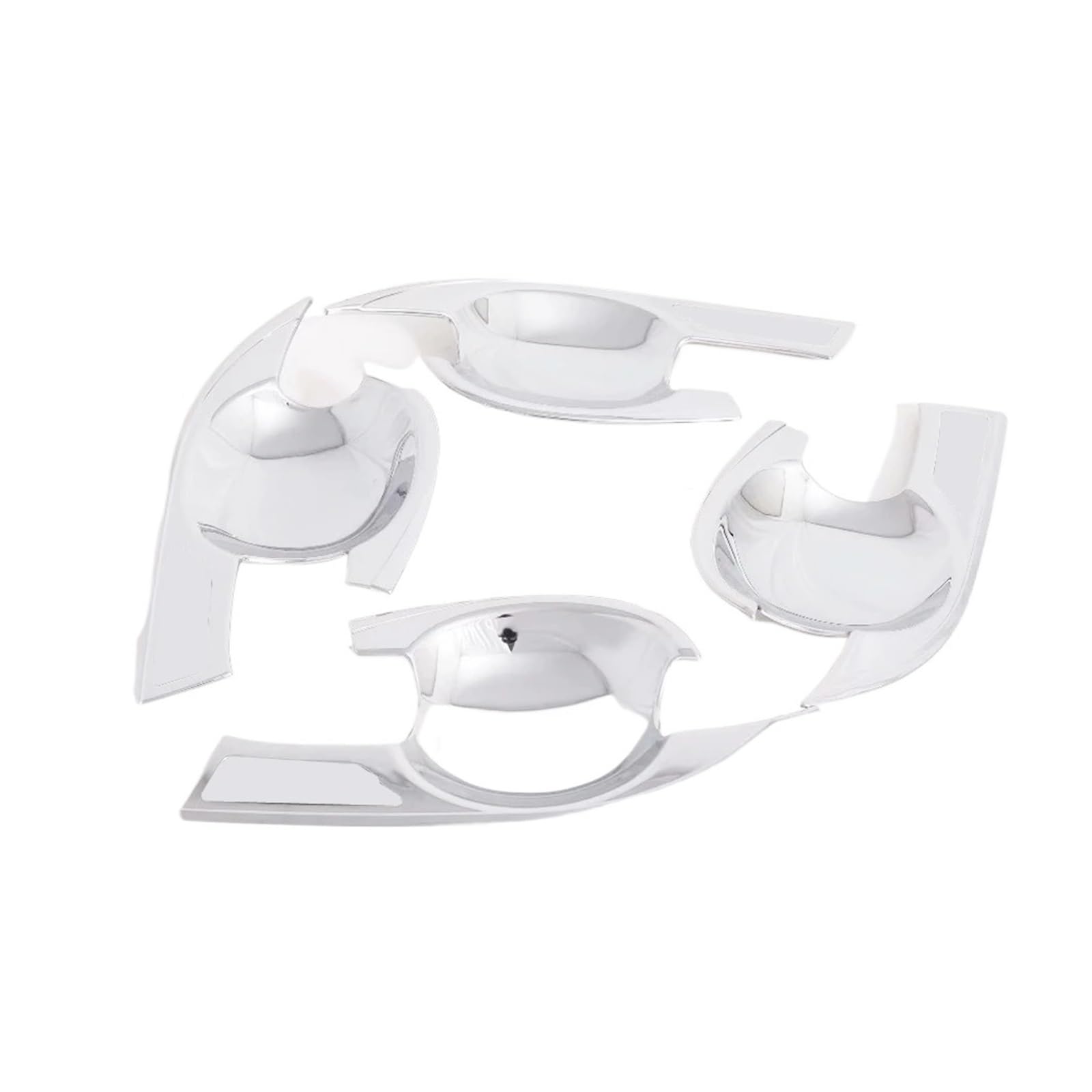 CNMNDE Auto-Seitentürgriffschalenabdeckungen, passend for Nissan, Sentra Bluebird Sylphy 2020–2024, Kohlefaser-Zubehörbecher Griffschalen-Dekorationsaufkleber(ABS Chrome) von CNMNDE