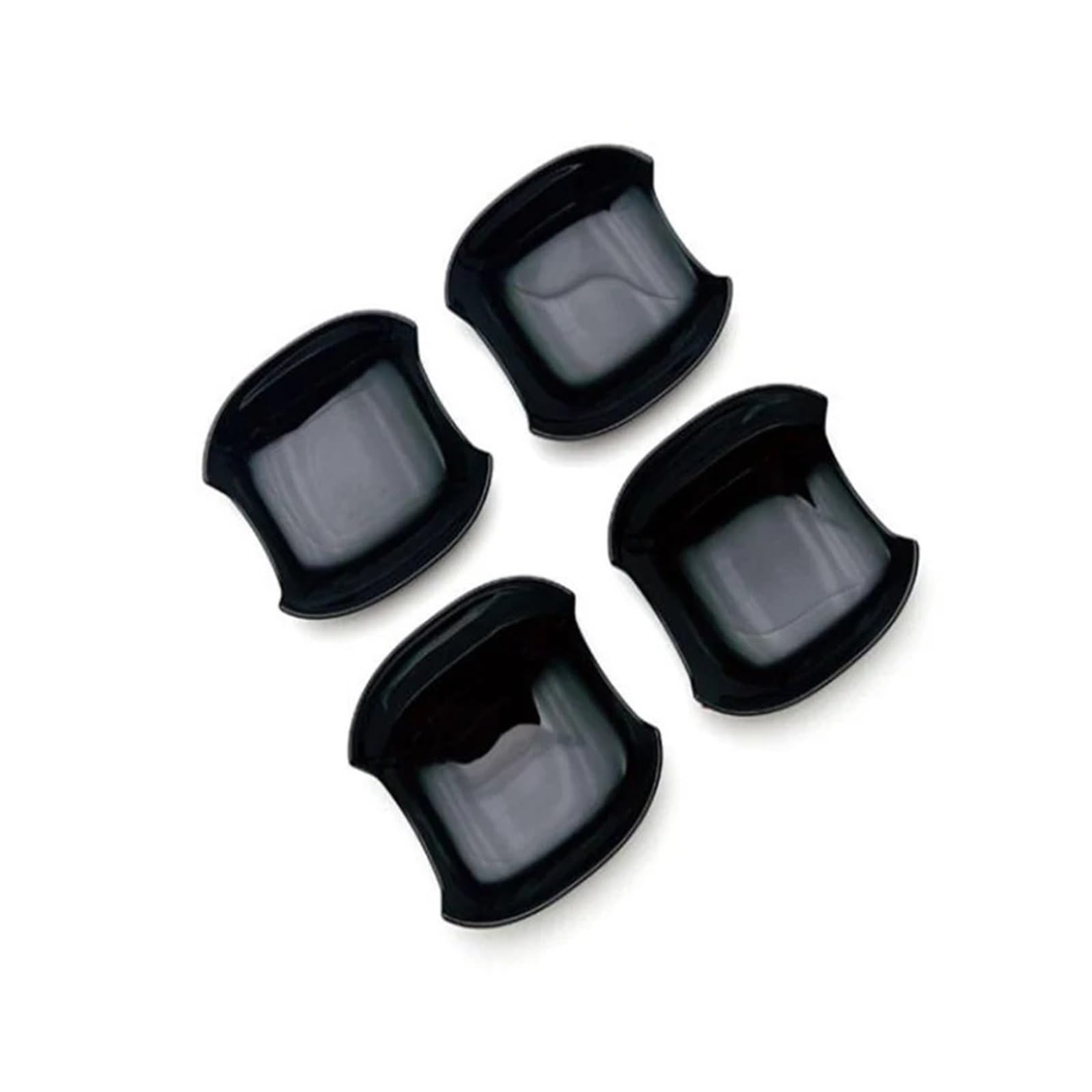 CNMNDE Autozubehör ABS-Griffabdeckung, passend for Toyota, Prado LC250 2024–2025, Cup-Hohlraum-Verkleidungseinsatz, Fangform, Garnierungsschüssel Griffschalen-Dekorationsaufkleber(Piano Black) von CNMNDE