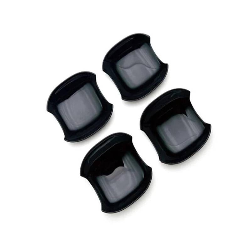 CNMNDE Autozubehör ABS-Griffabdeckung, passend for Toyota, Prado LC250 2024–2025, Cup-Hohlraum-Verkleidungseinsatz, Fangform, Garnierungsschüssel Griffschalen-Dekorationsaufkleber(Piano Black) von CNMNDE