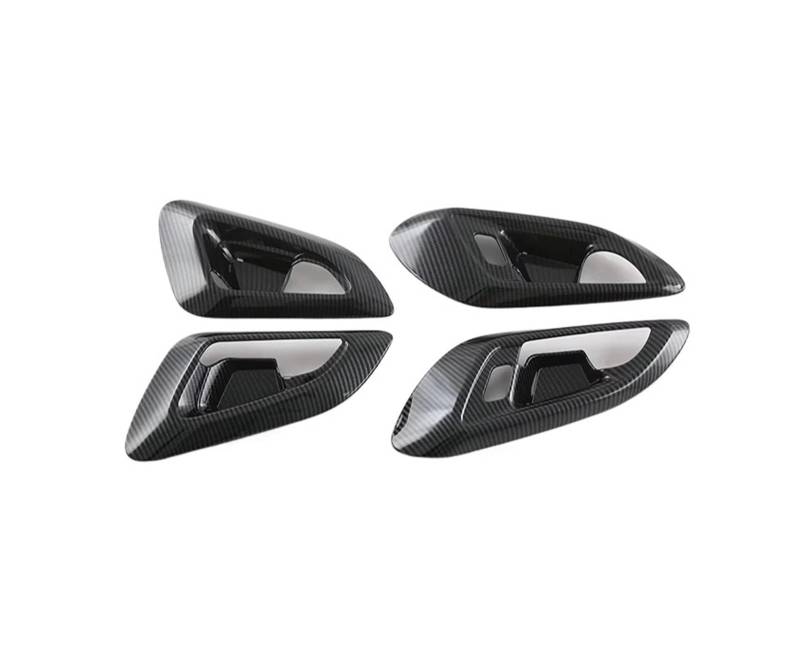 CNMNDE Innere Türgriffabdeckung, Fangschalenverkleidung, passend for Chevrolet, Seeker Trax 2023–2024, ABS-Einbaueinsatz, Lünette, Rahmengarnierung Griffschalen-Dekorationsaufkleber(Carbon fiber style von CNMNDE
