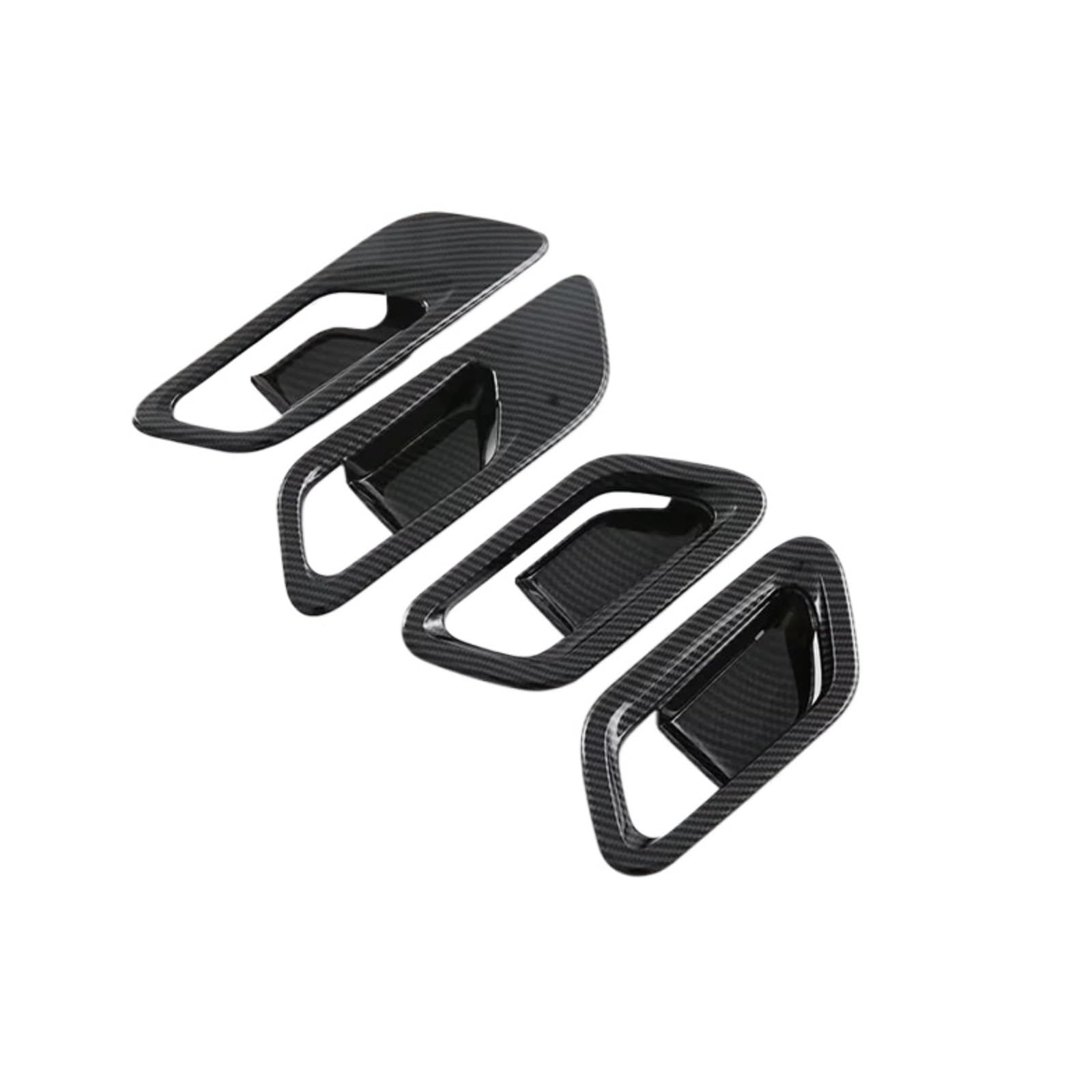 CNMNDE Innere Türgriffabdeckung, Fangschalenverkleidung, passend for Nissan, Qashqai J12 2022–2024. Blendenrahmengarnierung einsetzen Griffschalen-Dekorationsaufkleber(Carbon fiber style) von CNMNDE