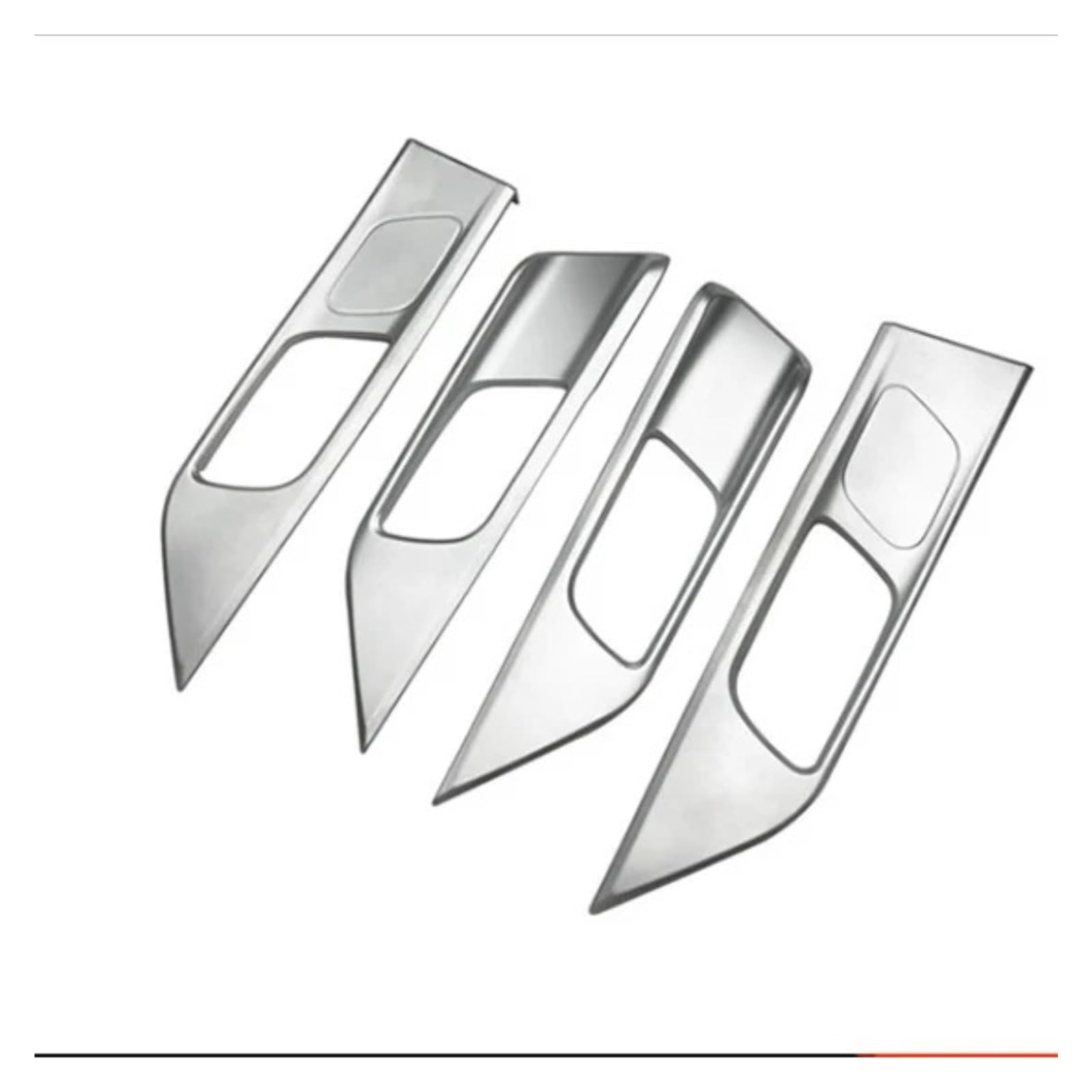 CNMNDE Innere Türgriffabdeckung Fangschalenverkleidung, passend for Wr-v, Wrv Dg5 2024–2025, Autozubehör, ABS-Einsatz, Lünette, Rahmengarnierung Griffschalen-Dekorationsaufkleber(Silver) von CNMNDE