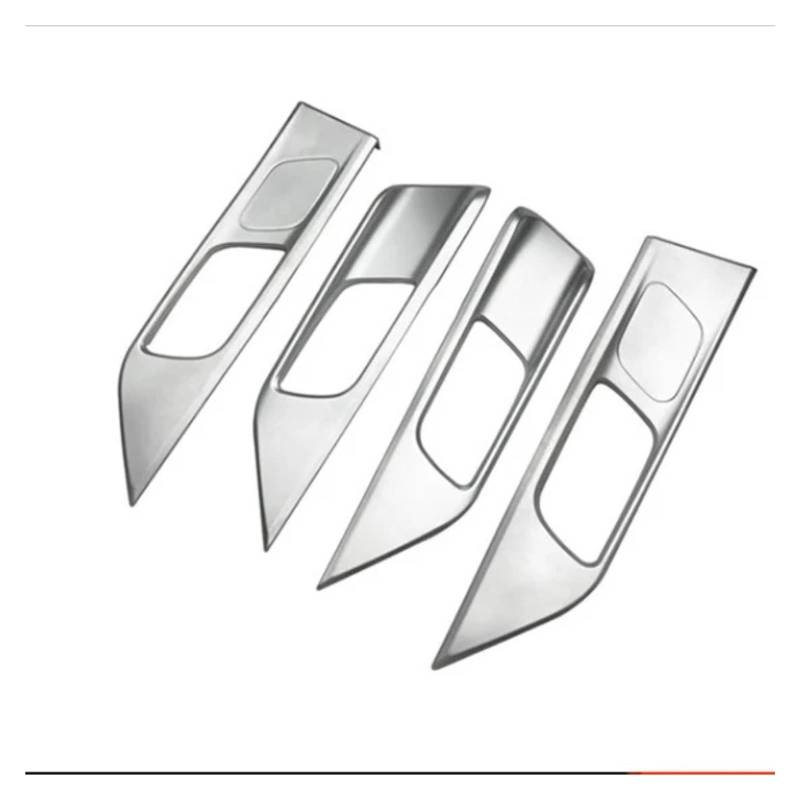 CNMNDE Innere Türgriffabdeckung Fangschalenverkleidung, passend for Wr-v, Wrv Dg5 2024–2025, Autozubehör, ABS-Einsatz, Lünette, Rahmengarnierung Griffschalen-Dekorationsaufkleber(Silver) von CNMNDE