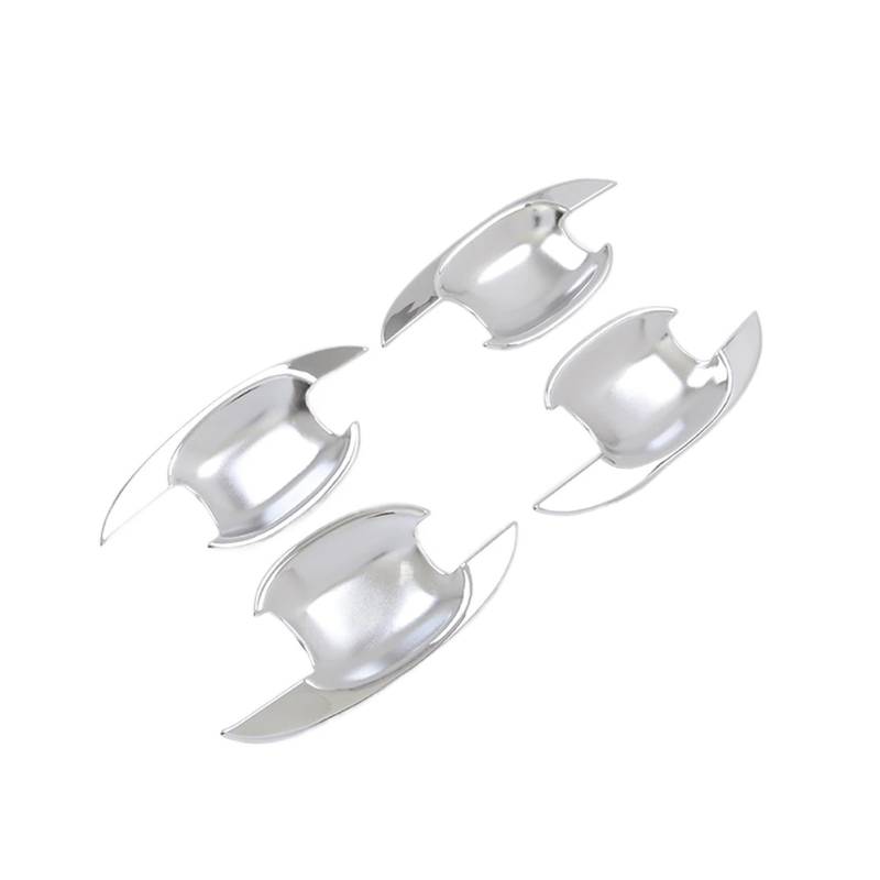 CNMNDE Seitentürgriff-Schüsselbecher-Abdeckungsverkleidung, passend for Peugeot, 3008 2013 2014, ABS-Chrom-Formteil, Garnierung, Overlay, Auto-Außenzubehör Griffschalen-Dekorationsaufkleber von CNMNDE