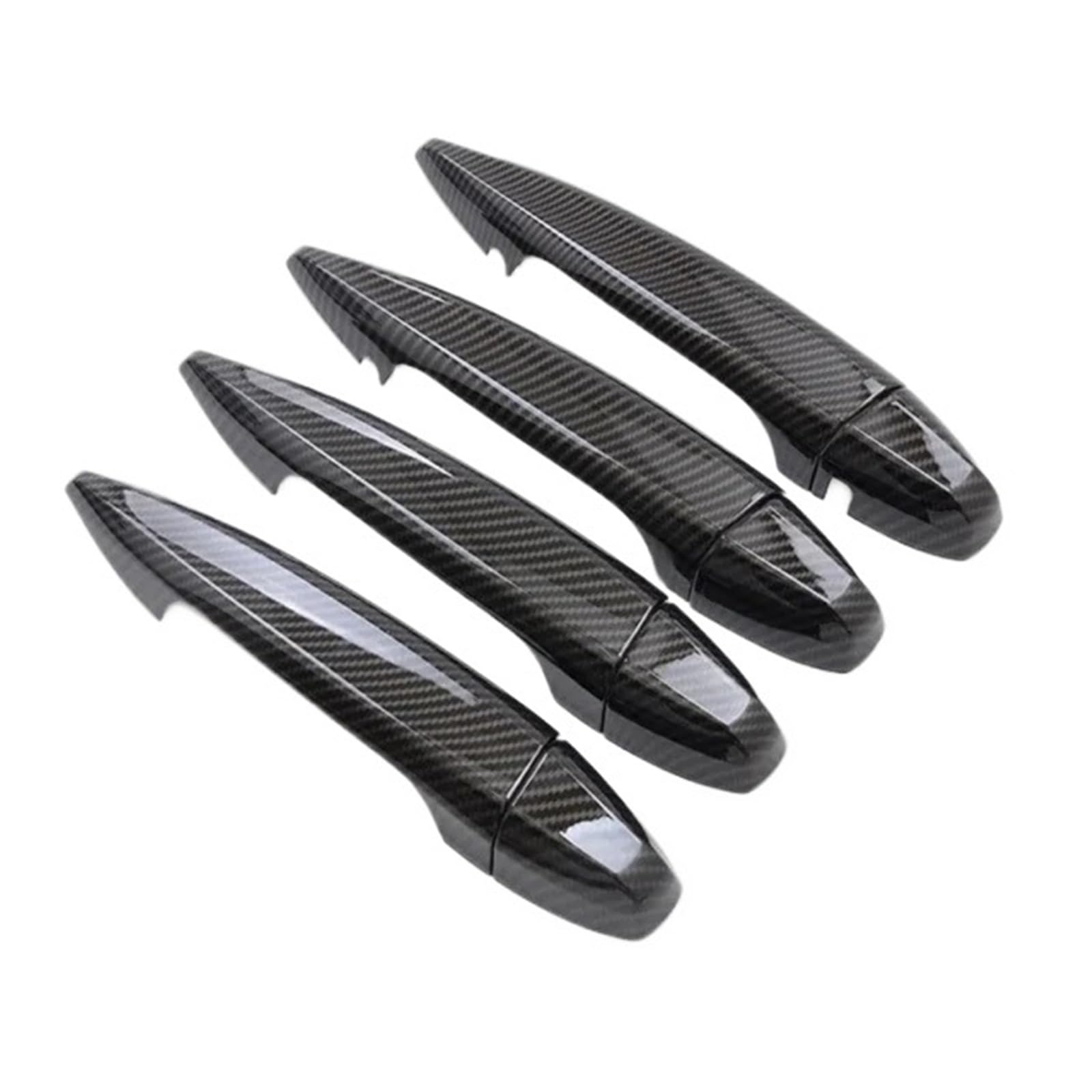 CNMNDE Seitentürgriffabdeckungsverkleidung, passend for, 2er Active Tourer F45 F46 2015–2018, Kohlefaser-Autotürgriffe, Schüsselschale Griffschalen-Dekorationsaufkleber(Carbon Fiber Color) von CNMNDE