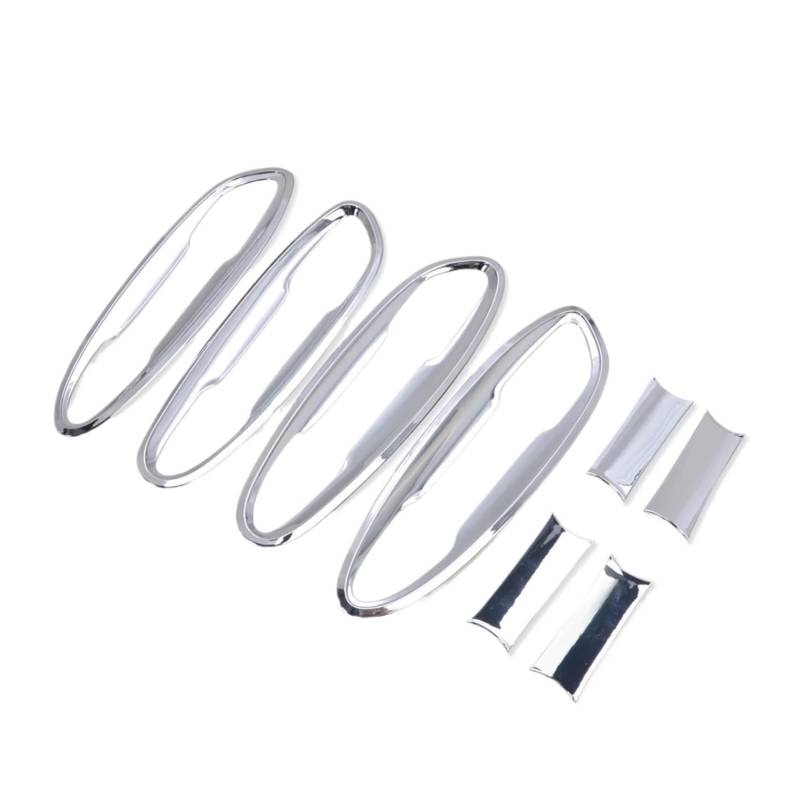 CNMNDE Seitentürgriffschalenabdeckungsverkleidung, passend for LEXUS, ES 250 350 300h 2019–2024, Kohlefaser-Autozubehör Griffschalen-Dekorationsaufkleber(ABS Chrome) von CNMNDE