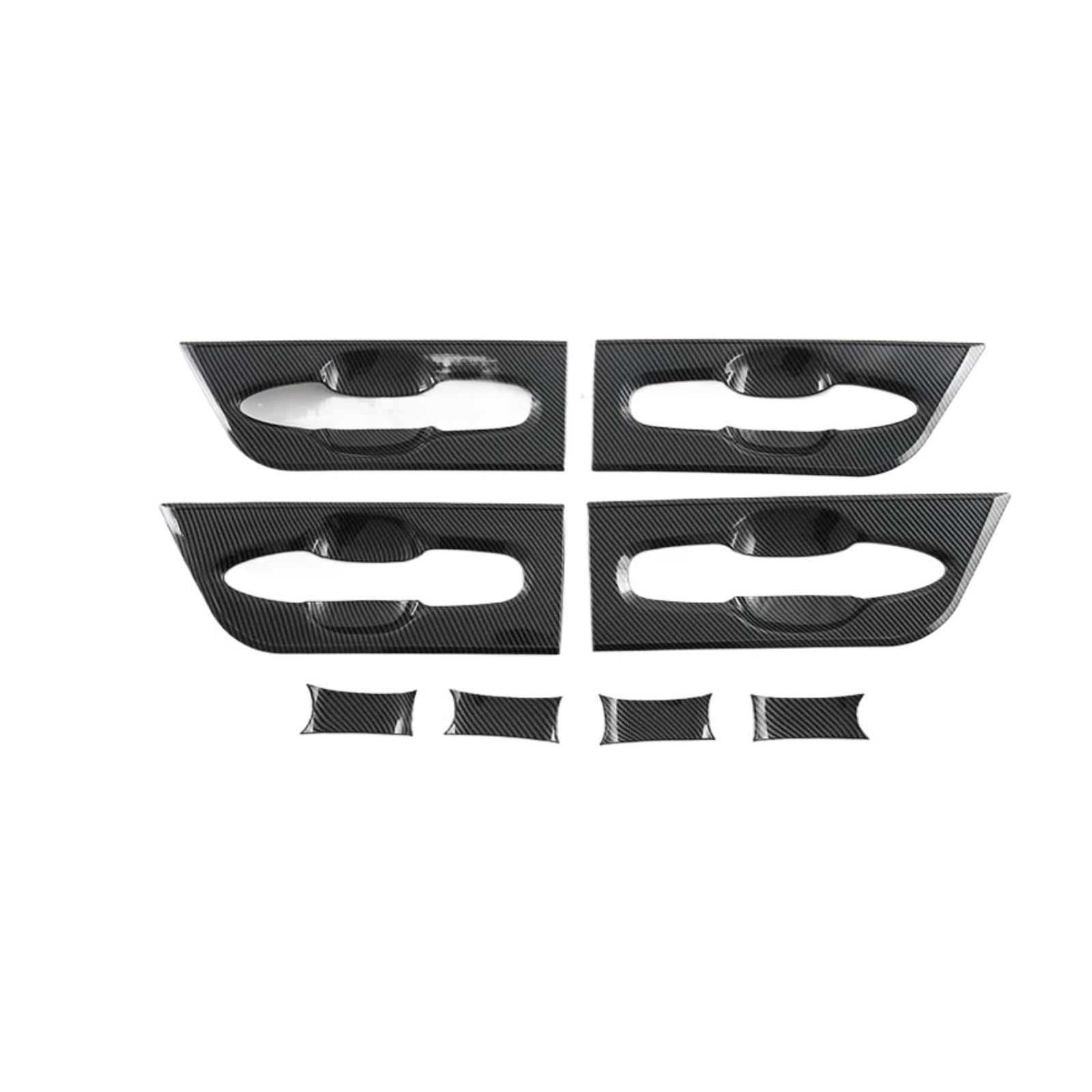 CNMNDE Türgriff-Schüssel-Abdeckung, Becher-Hohlraumverkleidung, passend for Toyota, Alphard 40 Serie Vellfire 2023–2024, Einsatz-Fangform Griffschalen-Dekorationsaufkleber(Carbon fiber style) von CNMNDE