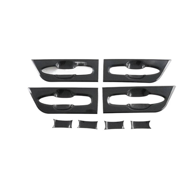 CNMNDE Türgriff-Schüssel-Abdeckung, Becher-Hohlraumverkleidung, passend for Toyota, Alphard 40 Serie Vellfire 2023–2024, Einsatz-Fangform Griffschalen-Dekorationsaufkleber(Carbon fiber style) von CNMNDE
