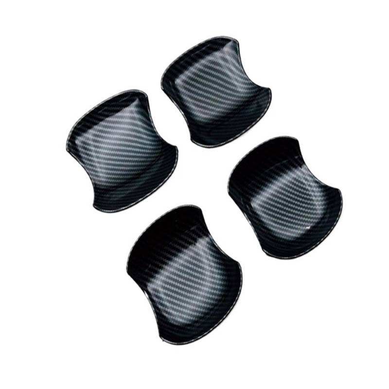 CNMNDE Türgriff-Schüssel-Abdeckung, Cup-Hohlraum-Verkleidung, passend for Suzuki, Spacia Custom MK54S MK94S 2024 2025, ABS-Chrom-Einsatz, Fangform, Garnierung Griffschalen-Dekorationsaufkleber(Carbon von CNMNDE