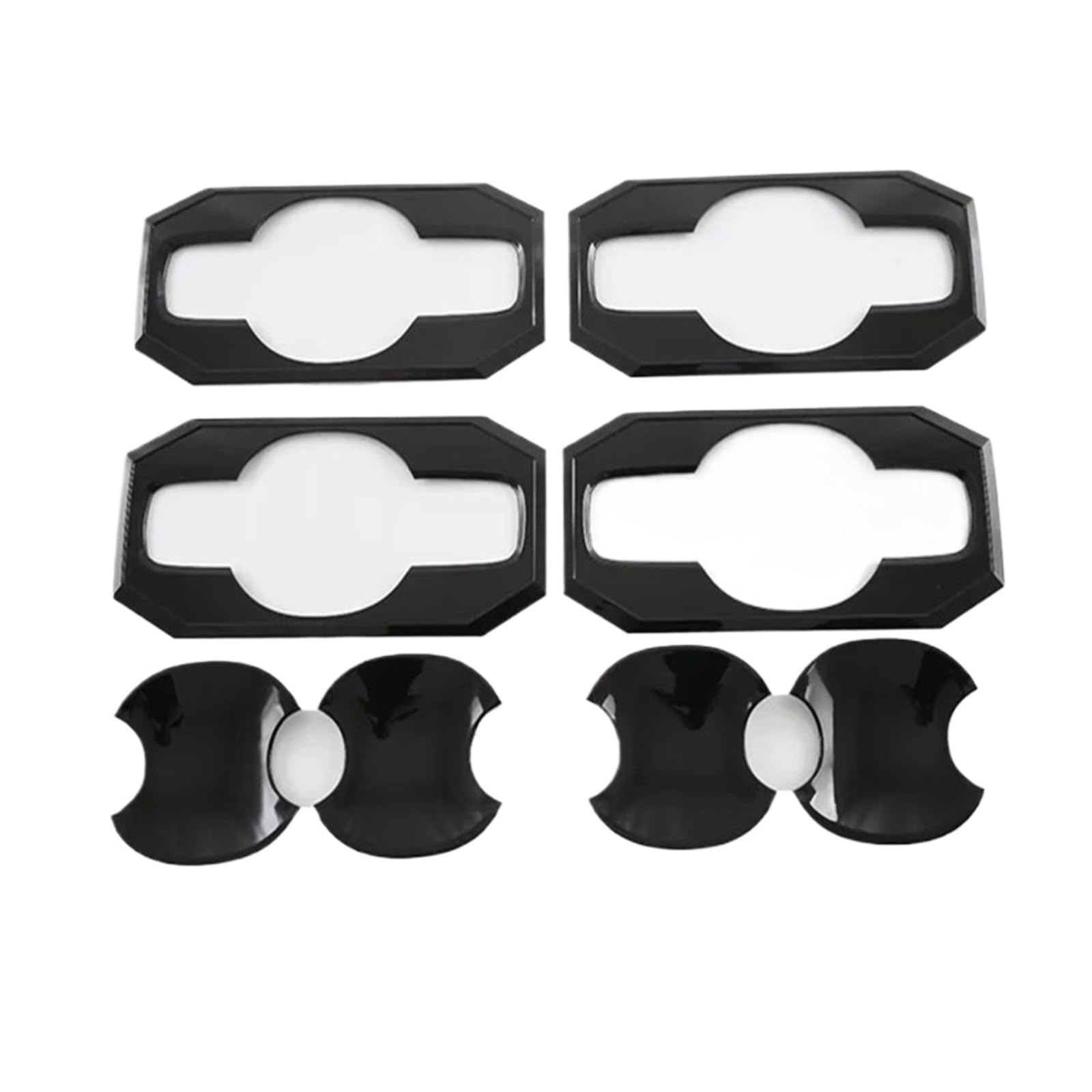CNMNDE Türgriff-Schüssel-Abdeckung, Cup-Hohlraum-Verkleidung, passend for Toyota, Tundra Griffschalen-Dekorationsaufkleber(Black) von CNMNDE