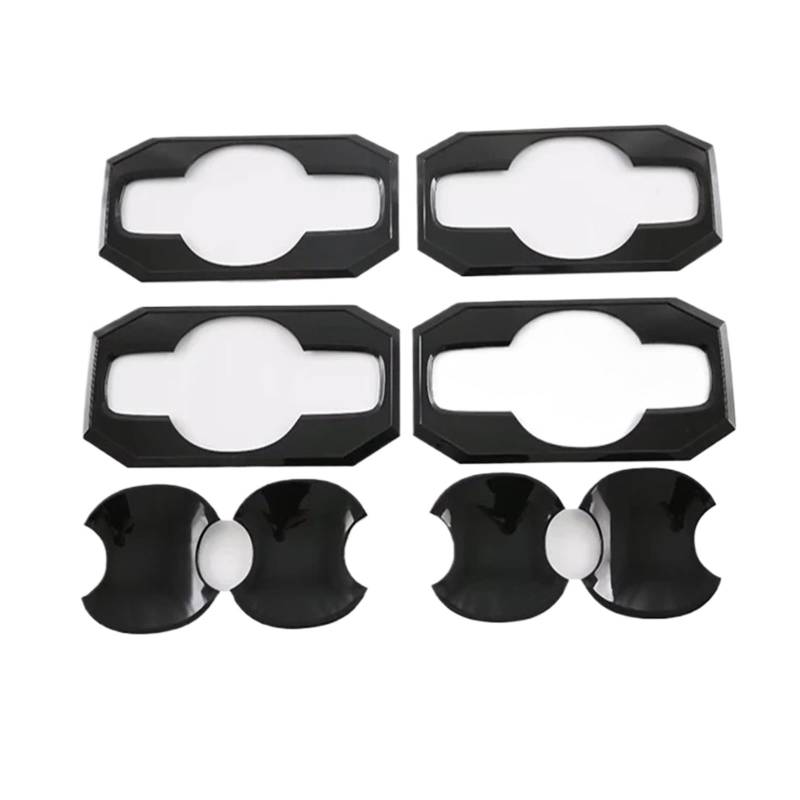 CNMNDE Türgriff-Schüssel-Abdeckung, Cup-Hohlraum-Verkleidung, passend for Toyota, Tundra Griffschalen-Dekorationsaufkleber(Black) von CNMNDE