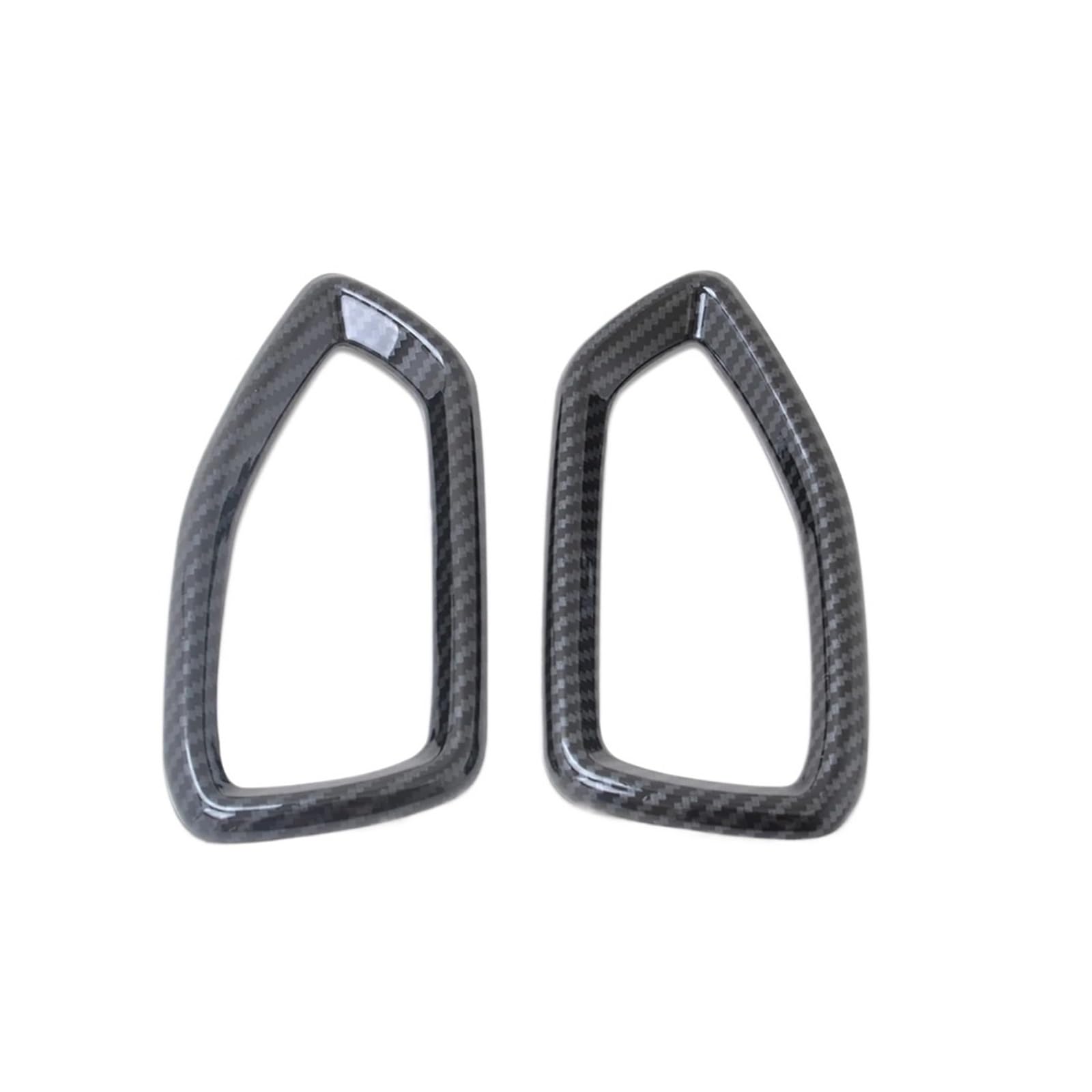 CNMNDE Zierleiste for die Lüftungsöffnung der Klimaanlage an der Vorderseite des Autos, passend for Hyundai, Santa Fe 2019–2021 Fahrzeug-Klimaanlagen-Entlüftungsblende(Carbon Fiber Color) von CNMNDE