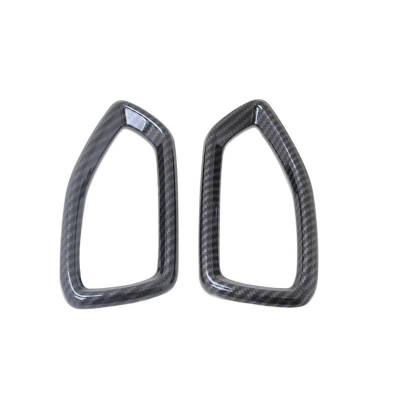 CNMNDE Zierleiste for die Lüftungsöffnung der Klimaanlage an der Vorderseite des Autos, passend for Hyundai, Santa Fe 2019–2021 Fahrzeug-Klimaanlagen-Entlüftungsblende(Carbon Fiber Color) von CNMNDE