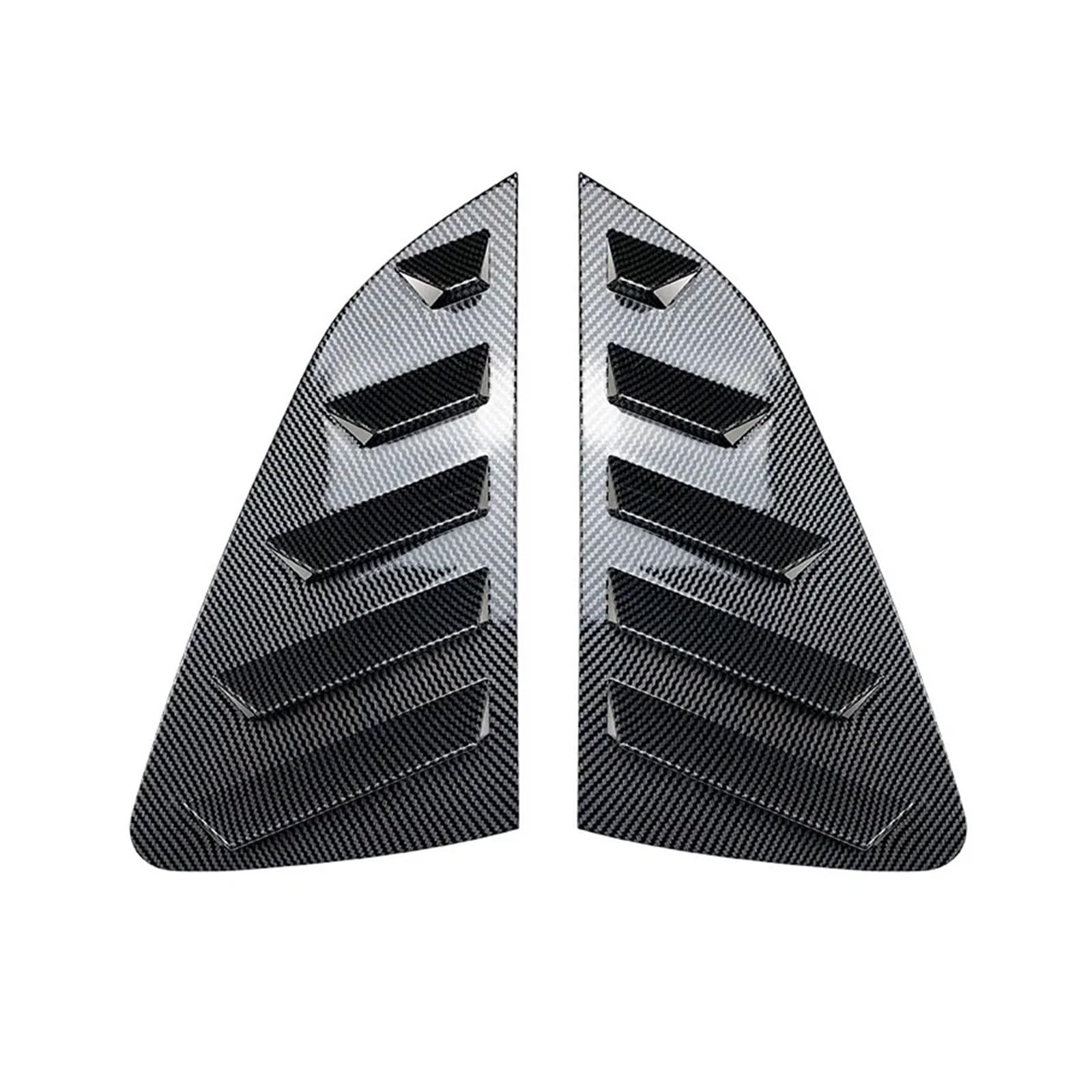 CNMNDE Zierleiste for die seitliche Lüftungsabdeckung der Heckklappe, passend for Volkswagen, passend for Polo MK6 2018–2023, Fensterjalousie Heckscheibenschutzdeckel(Carbon Look) von CNMNDE
