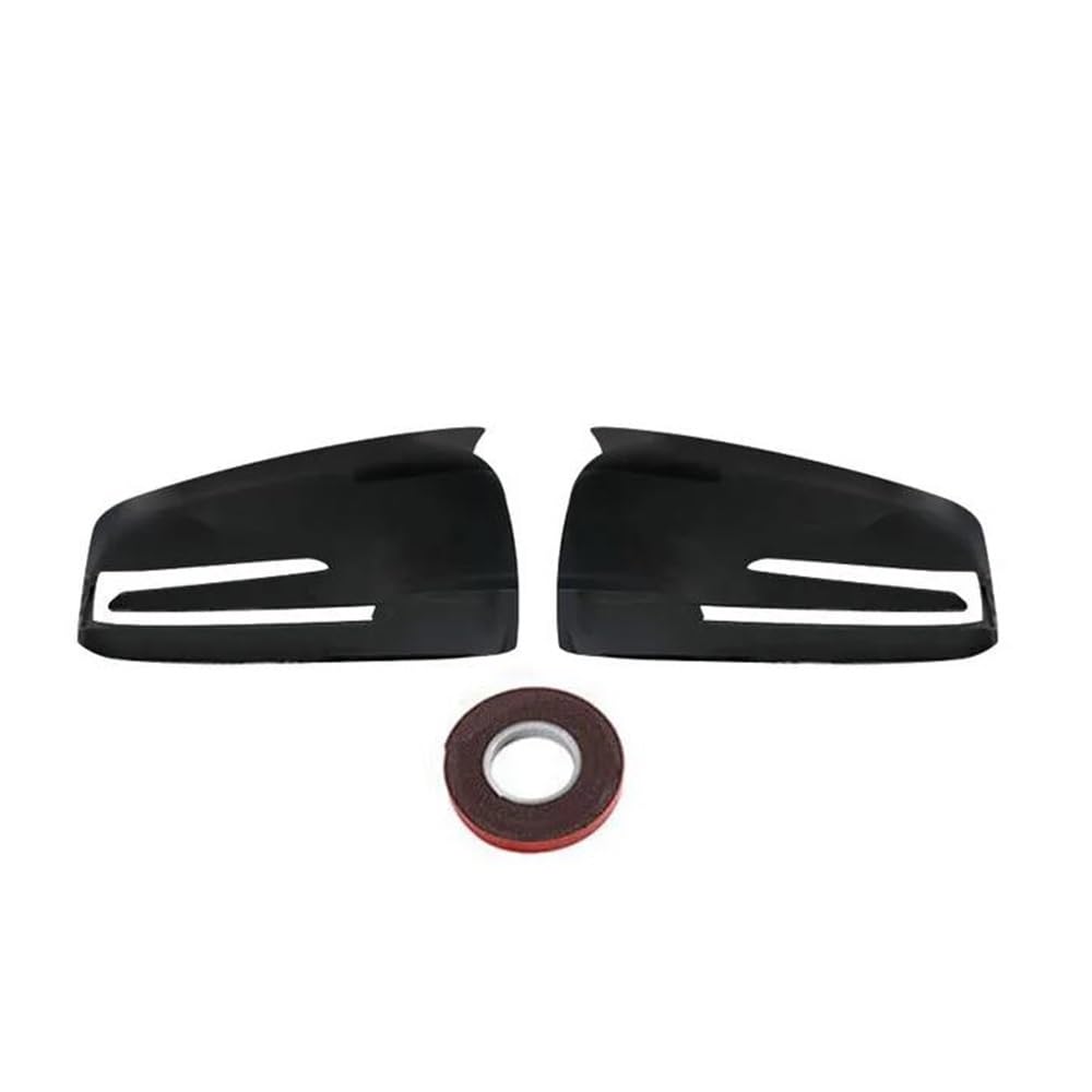Auto Spiegelkappen A B C E S CLA GLA GLK-Klasse Rückspiegel-Seitenspiegel-Abdeckung Flügelkappenverkleidung Für W176 W246 W212 W204 C117 X156 X204 W221(Gloss Black) von CNMVCJSAR