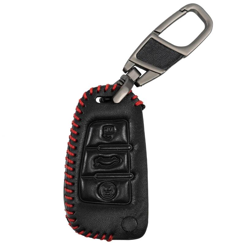 Schlüsselhülle Für A2 A3 A4 A6 A6L A8 TT RS S1 Q5 Q7 A1 Q3 Für Quattro 3-Tasten-Klappschlüsselgehäuse Fernbedienung Autoschlüsselgehäuse Abdeckung Halter PU-Leder Auto Schlüsselgehäuse von CNMVCJSAR