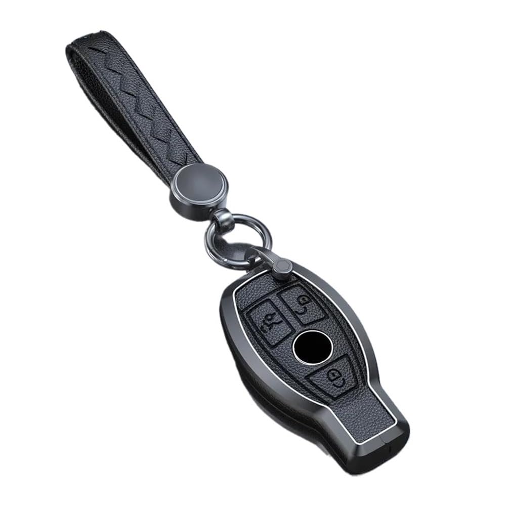 Schlüsselhülle Für AMG W204 W205 W212 W463 W176 Für A B C E R Klasse GLS GLA GLK GLC CLS CLA Zink-Legierung Rindsleder Auto Schlüssel Fall Abdeckung Auto Schlüsselgehäuse(09) von CNMVCJSAR