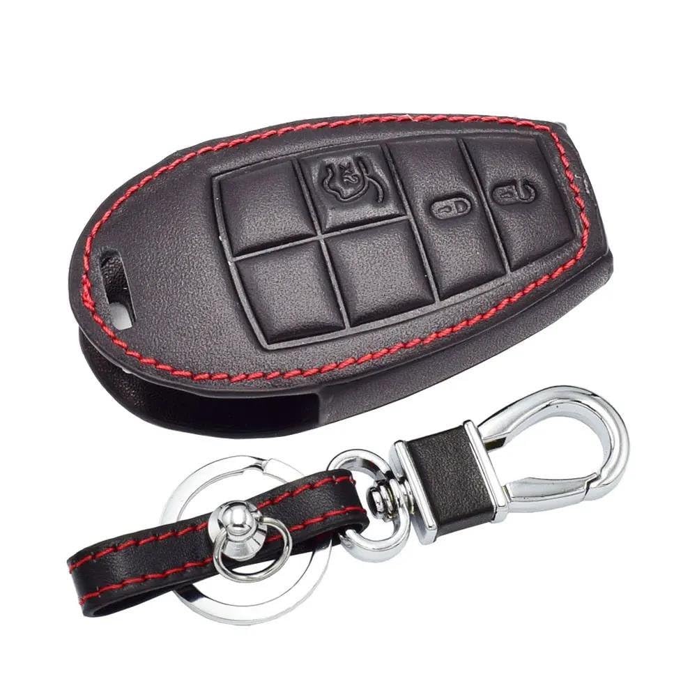 Schlüsselhülle Leder-Autoschlüsselabdeckung Für Challenger Für Charger Für Magnum Für Ram Für Commander Grand Für Cherokee Für Chrysler 300 Fernbedienungsgehäuse Auto Schlüsselgehäuse von CNMVCJSAR