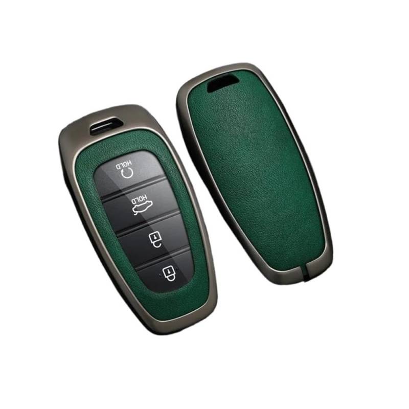 Schlüsselhülle Legierung Leder Auto Schlüssel Fall Abdeckung Für Hyundai Für Tucson Für Solaris Für Sonata Hybrid Nexo NX4 Für Santafe Dn8 2020 2021 2022 Auto Schlüsselgehäuse(10) von CNMVCJSAR