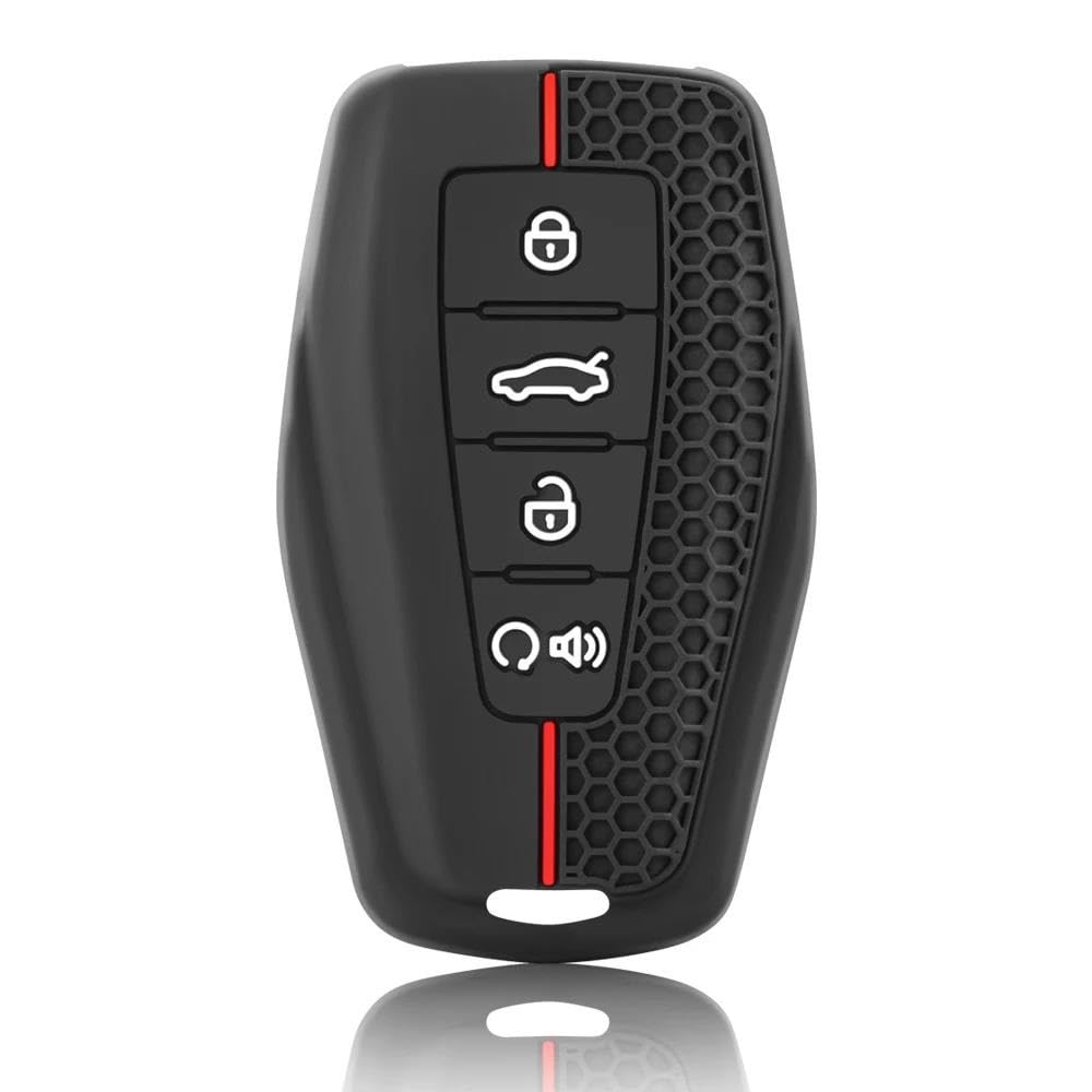 Schlüsselhülle Silikon-Autoschlüsselabdeckung Für Geely Für Coolray X6 Für Geometry C Für Emgrand Für Global Für Kulrey Für Hawk GX7 Für Okavango Smart Remote Auto Schlüsselgehäuse von CNMVCJSAR