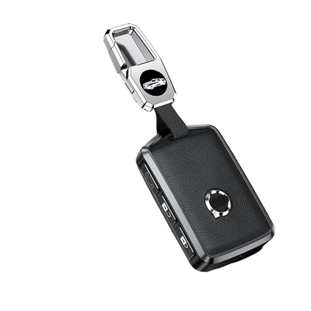 Schlüsselhülle Smart-Remote-Schlüsselgehäuse-Abdeckung Aus Verzinkter Legierung Für Volvo XC40 XC60 S90 XC90 V90 2017 2018 T5 T6 2015 2016 T8 Auto Schlüsselgehäuse(Black with Keychain) von CNMVCJSAR