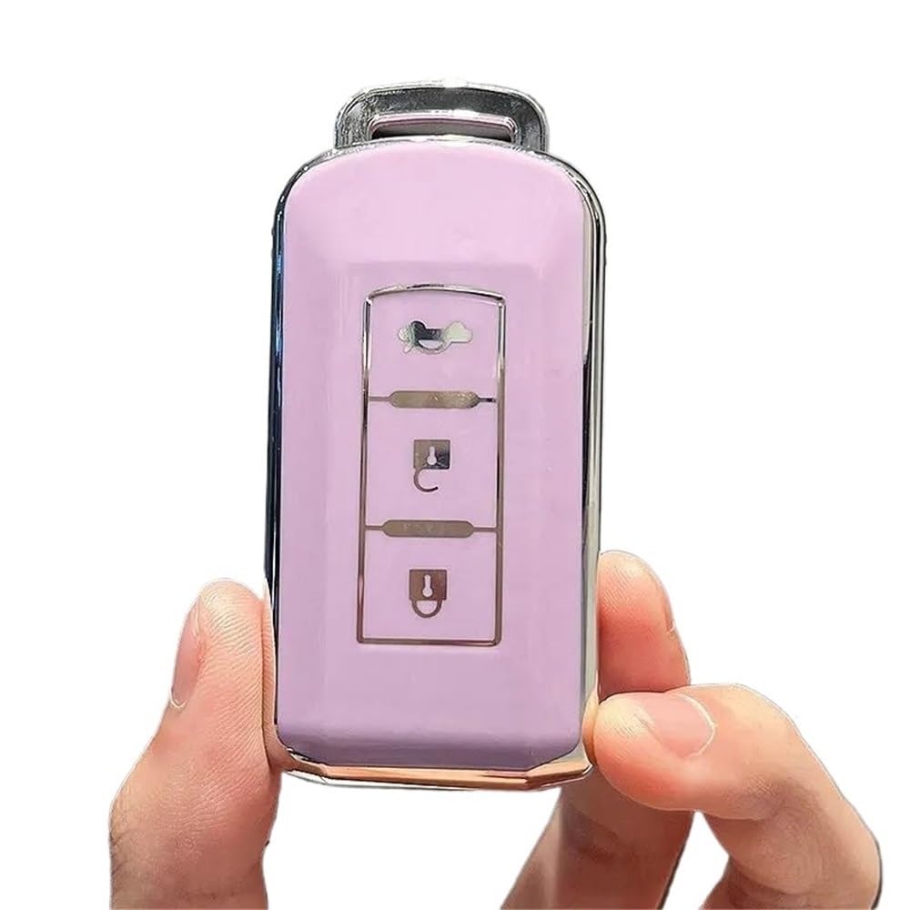 Schlüsselhülle TPU Auto Fernbedienung Schlüssel Fall Abdeckung Shell Für Mitsubishi Für Outlander ASX Für Pajero Für Lancer Sport 3 Tasten Smart Keyless Fob Auto Schlüsselgehäuse(Right) von CNMVCJSAR
