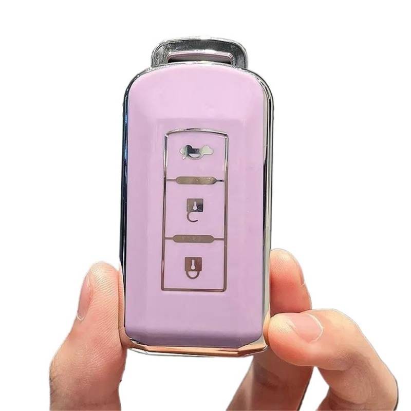 Schlüsselhülle TPU Auto Fernbedienung Schlüssel Fall Abdeckung Shell Für Mitsubishi Für Outlander ASX Für Pajero Für Lancer Sport 3 Tasten Smart Keyless Fob Auto Schlüsselgehäuse(Right) von CNMVCJSAR