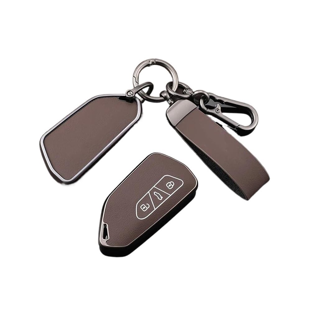 Schlüsselhülle TPU Leder Auto Fernbedienung Schlüssel Fall Fob Abdeckung Halter Shell Für Golf 8 ID.3 ID.4 MK4 MK8 2022 2021 Für GTI R Zubehör Auto Schlüsselgehäuse(Borwn Ring) von CNMVCJSAR