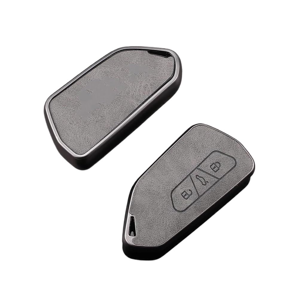 Schlüsselhülle TPU Leder Auto Fernbedienung Schlüssel Fall Fob Abdeckung Halter Shell Für Golf 8 ID.3 ID.4 MK4 MK8 2022 2021 Für GTI R Zubehör Auto Schlüsselgehäuse(Gray) von CNMVCJSAR