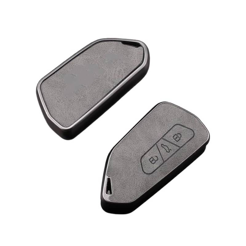 Schlüsselhülle TPU Leder Auto Fernbedienung Schlüssel Fall Fob Abdeckung Halter Shell Für Golf 8 ID.3 ID.4 MK4 MK8 2022 2021 Für GTI R Zubehör Auto Schlüsselgehäuse(Gray) von CNMVCJSAR