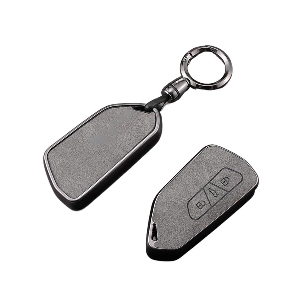 Schlüsselhülle TPU Leder Auto Fernbedienung Schlüssel Fall Fob Abdeckung Halter Shell Für Golf 8 ID.3 ID.4 MK4 MK8 2022 2021 Für GTI R Zubehör Auto Schlüsselgehäuse(Grey Chain) von CNMVCJSAR