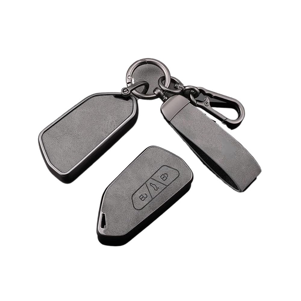 Schlüsselhülle TPU Leder Auto Fernbedienung Schlüssel Fall Fob Abdeckung Halter Shell Für Golf 8 ID.3 ID.4 MK4 MK8 2022 2021 Für GTI R Zubehör Auto Schlüsselgehäuse(Grey Ring) von CNMVCJSAR