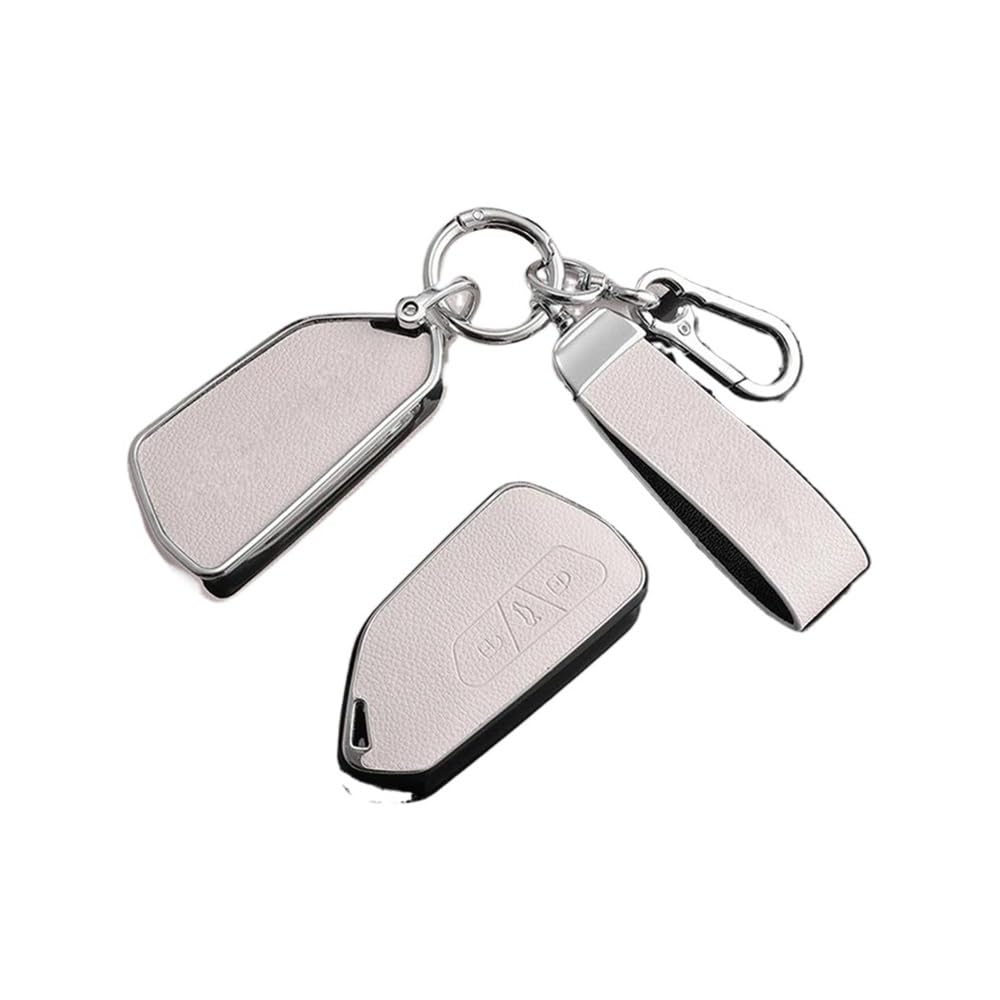 Schlüsselhülle TPU Leder Auto Fernbedienung Schlüssel Fall Fob Abdeckung Halter Shell Für Golf 8 ID.3 ID.4 MK4 MK8 2022 2021 Für GTI R Zubehör Auto Schlüsselgehäuse(White Ring) von CNMVCJSAR