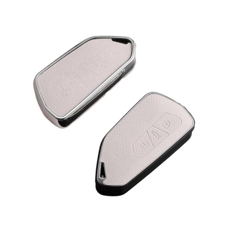 Schlüsselhülle TPU Leder Auto Fernbedienung Schlüssel Fall Fob Abdeckung Halter Shell Für Golf 8 ID.3 ID.4 MK4 MK8 2022 2021 Für GTI R Zubehör Auto Schlüsselgehäuse(Wit) von CNMVCJSAR
