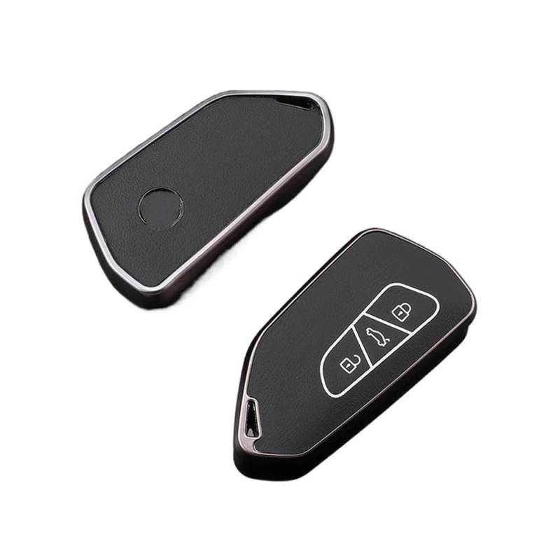 Schlüsselhülle TPU Leder Auto Fernbedienung Schlüssel Fall Fob Abdeckung Halter Shell Für Golf 8 ID.3 ID.4 MK4 MK8 2022 2021 Für GTI R Zubehör Auto Schlüsselgehäuse(Zwart) von CNMVCJSAR