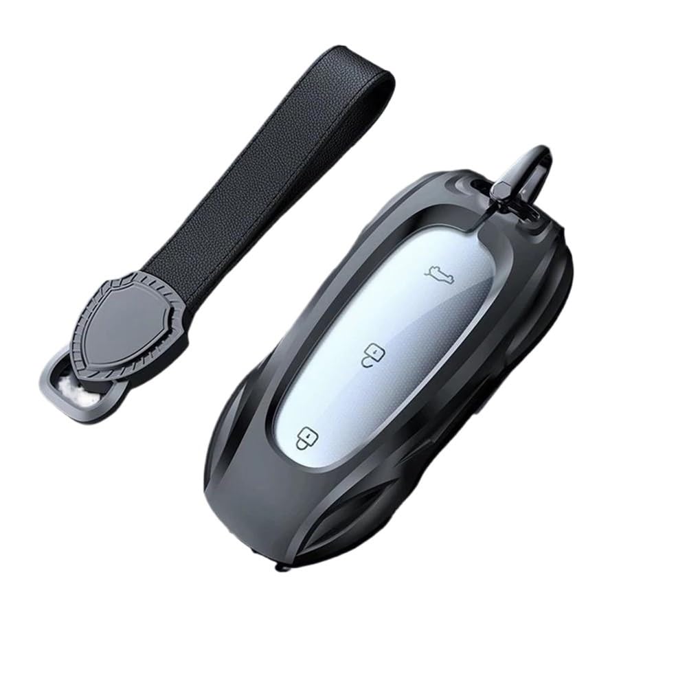 Schlüsselhülle Zinklegierung Silber Autoschlüssel Schutzschale Cartoon Smart Remote Key Cover Autozubehör Für LiXiang L9 L8 Pro L7 2019-2023 Auto Schlüsselgehäuse(Gray Style b -2) von CNMVCJSAR