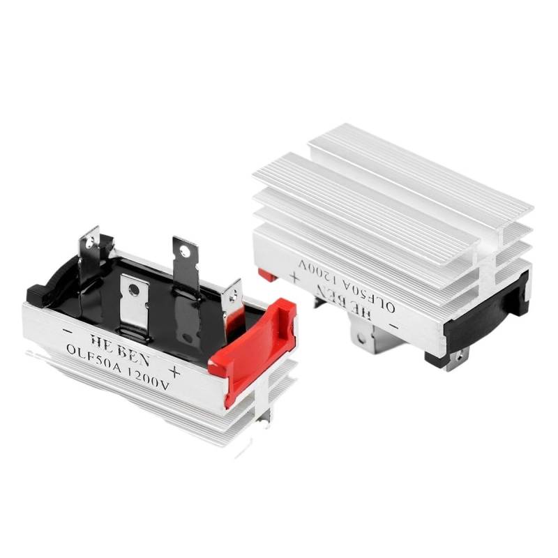 1Pcs Three Phase Rectifiers Bridge Pile QLF50A 1200V Bridge Aluminum Metal Case 3 Phase Diode Bridge von CNTUSRXT