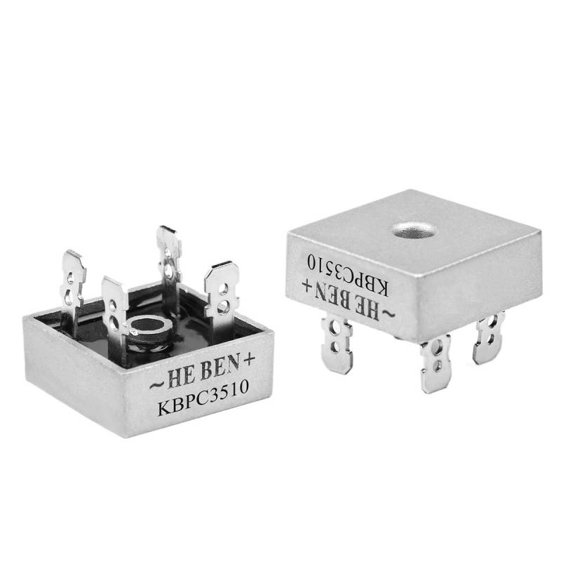 2Pcs Three Phase Rectifiers Bridge Pile KBPC3510 1000V Diode Bridge Rectifier Aluminum Metal Case 3 Phase Diode Bridge von CNTUSRXT