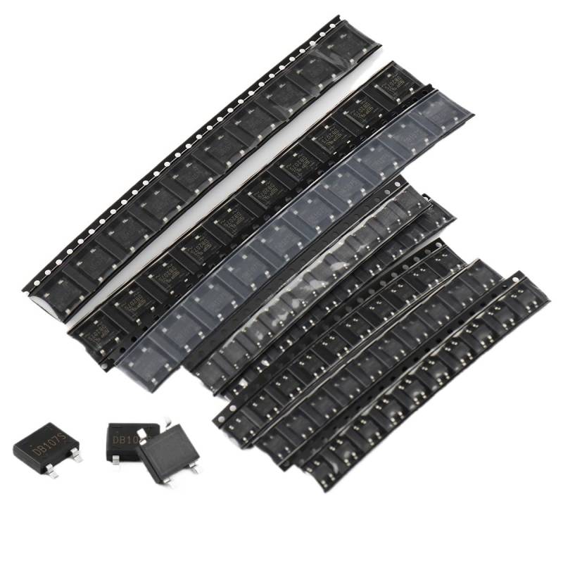 80Pcs/Lot DB207S Rectifier Bridge SOP-4 Patch Bridge Stack 2A1000V Bridge Stack 8Values x 10Pcs Assorstment Kit von CNTUSRXT