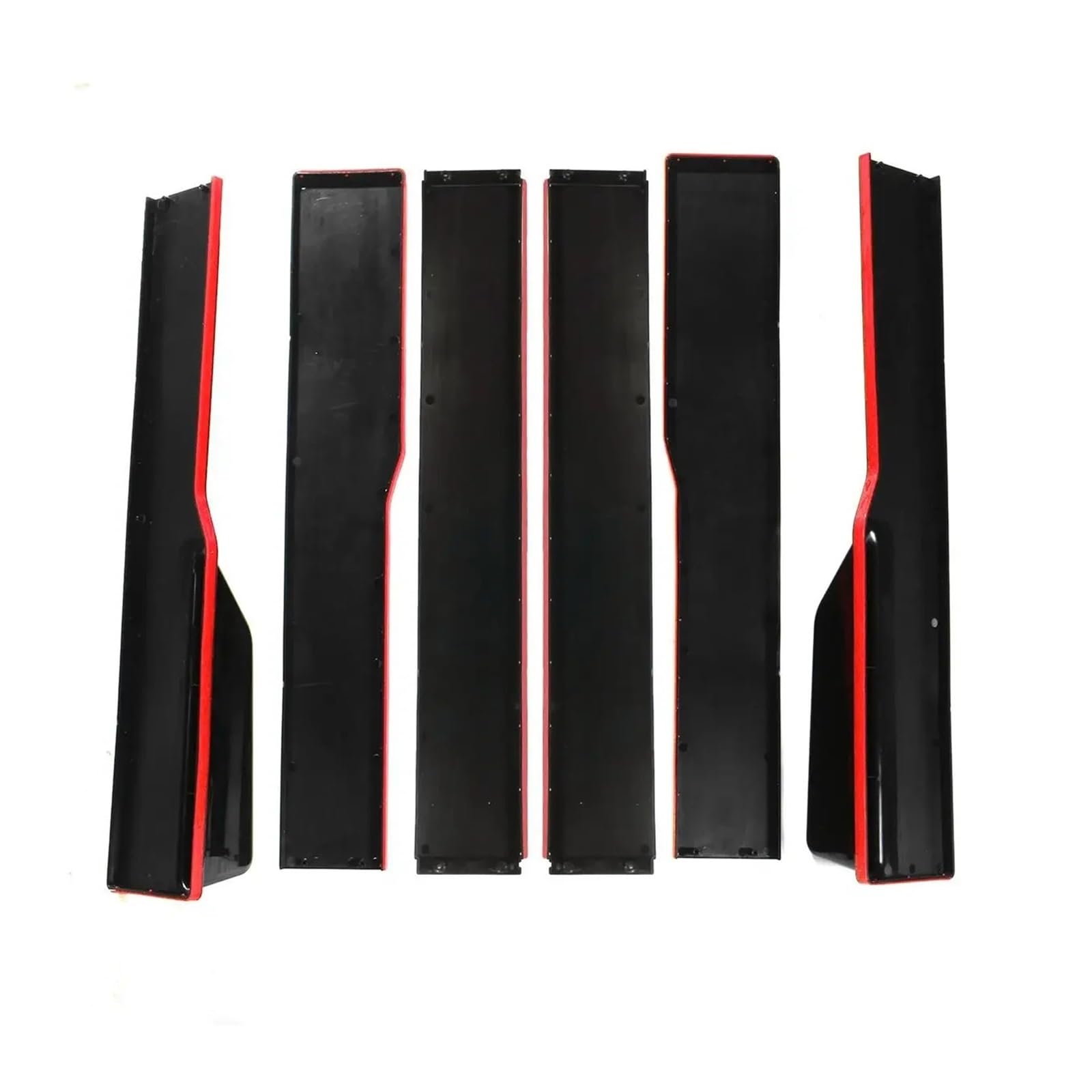Auto-Seitenschweller, 2,2 m Auto-Seitenschwellerverlängerungen, universelle Lippensplitter, kompatibel mit Ford, Mustang, Focus RS, ST, Fiesta, Mondeo, Seitenschweller(Red) von CNZLUVNS