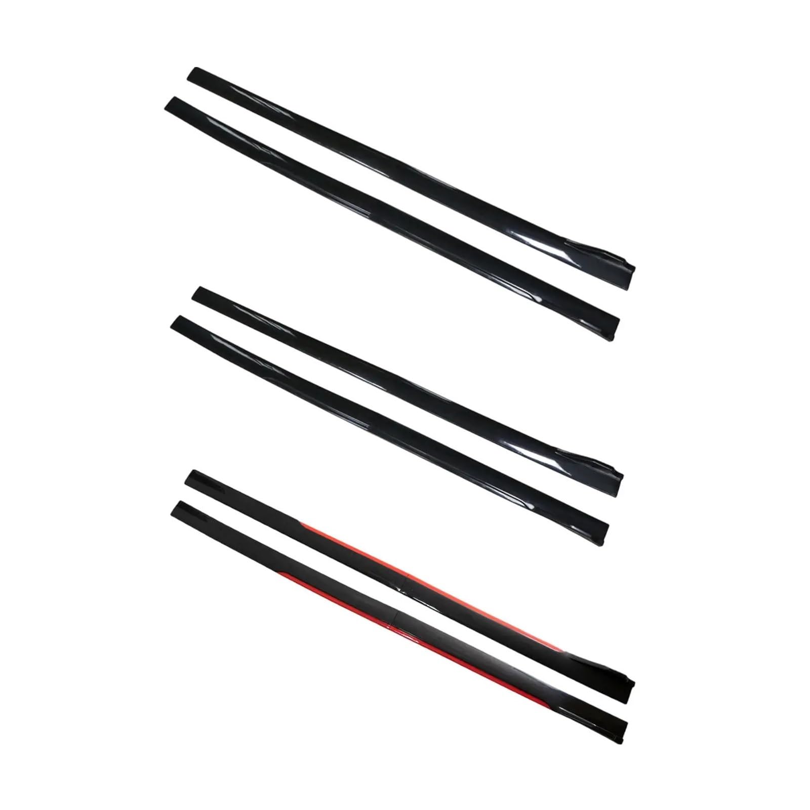 Auto-Seitenschweller, 2 Stück generische Auto-Seitenschweller-Verlängerung, Rocker-Panel-Body-Kit, Lippensplitter, Zubehör, kompatibel for Automobile, LKWs(Carbon fiber pattern) von CNZLUVNS