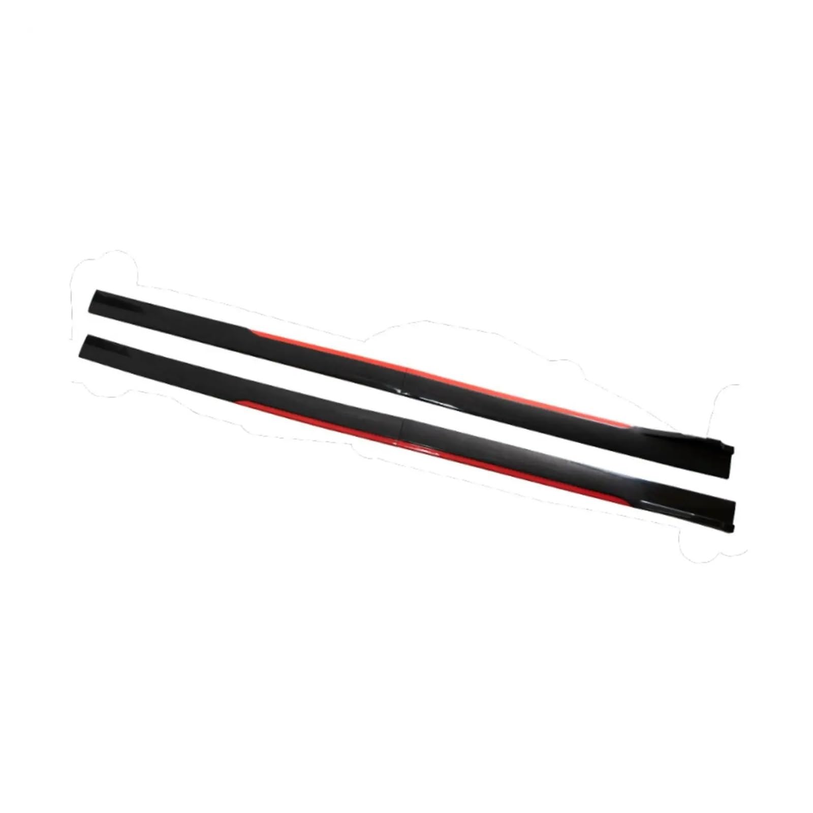 Auto-Seitenschweller, 2 Stück generische Auto-Seitenschweller-Verlängerung Rocker Panel Body Kit Lippensplitter, einfach zu installierendes Zubehör, kompatibel for Automobil-SUV(Red Edge) von CNZLUVNS