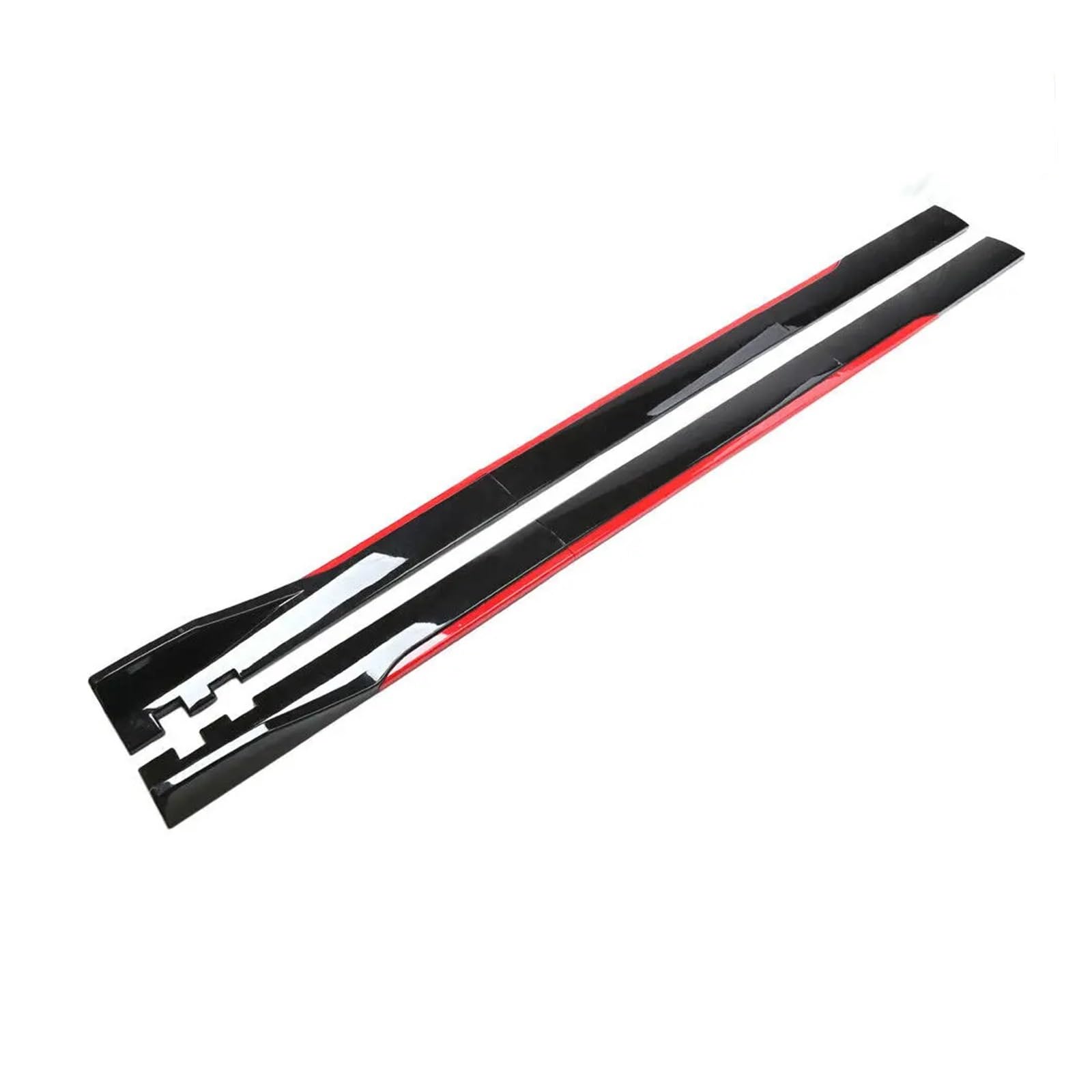 Auto-Seitenschweller, 2M / 78,7" Seitenschwellerverlängerung Winglet Splitter Schürze Body Kit Universal kompatibel for Infiniti G37 Coupe Limousine Autozubehör(Black Red) von CNZLUVNS